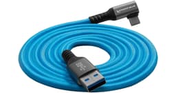 Kondor Blue - USB A TO USB C angular HIGH SPEED DATA AND cabo de alimentação 3A 60W 5G (10 FEET) - miniatura 1
