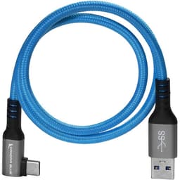 Kondor Blue - USB A TO USB C angular HIGH SPEED DATA AND cabo de alimentação 3A 60W 5G (5 FEET) - miniatura 1