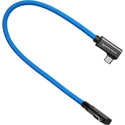 Kondor Blue - Dual angular 30cm USB-C Braided cabo for 8K Data and Power Delivery (Kondor Blue) - miniatura 1
