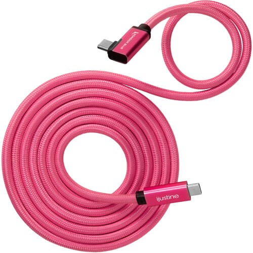 Kondor Blue - IJustine Pink USB C 3.1 Data and Charging cabo 10Gb/s Data Speed & 100W Power Delivery (6 FT)