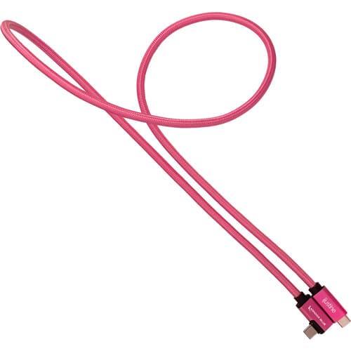 Kondor Blue - IJustine Pink USB C 3.1 Data and Charging cabo 10Gb/s Data Speed & 100W Power Delivery (3 FT)
