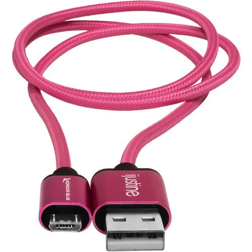 Kondor Blue - IJustine Pink USB A to Micro USB Fast Charging Data cabo (76cm)