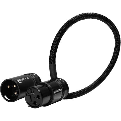 Kondor Blue - 8” Straight Low Profile angular cabo XLR (Raven Black)