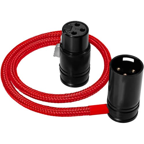 Kondor Blue - 16” Straight Low Profile angular cabo XLR (Cardinal Red)