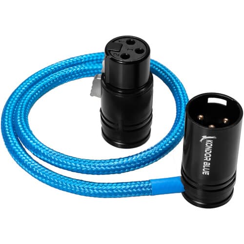 Kondor Blue - 16” Straight Low Profile angular cabo XLR (Kondor Blue)