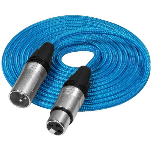Kondor Blue - Macho XLR to fêmea XLR cabo de áudio for Professional Balanced Sound (10 Feet)