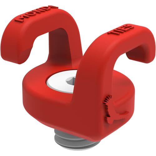 Kondor Blue - 501 Mondo Ties XL cabo Management Clips for Cameras (3/20cm) (Cardinal Red)