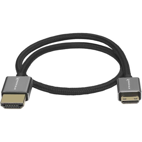 Kondor Blue - Mini HDMI to Full HDMI 41cm Straight cabo Braided (Kondor Blue)