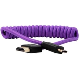 Kondor Blue - Gerald Undone MK2 Mini HDMI to Full cabo HDMI 30cm-61cm espiralado (Purple) - miniatura 1