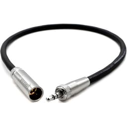 Kondor Blue - 30cm Mini XLR to 3.5mm TRS Locking Screw Plug for Lavalier/Lapels (Raven Black) - miniatura 1