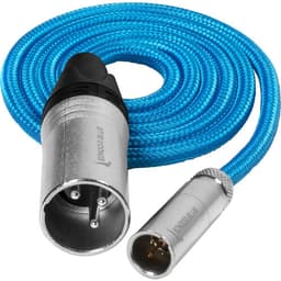 Kondor Blue - Mini XLR macho to XLR macho (3ft) Blue Braided - miniatura 1
