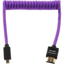 Kondor Blue - Gerald Undone MK2 Micro HDMI to Full cabo HDMI 30cm-61cm espiralado (Purple) - miniatura 1