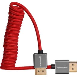 Kondor Blue - Espiralado Full cabo HDMI (12-61cm) (Cardinal Red) - miniatura 1