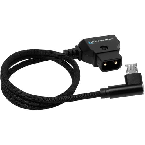 Kondor Blue - 46cm D-Tap to Micro USB (angular) for Nucleus Nano (Unregulated)