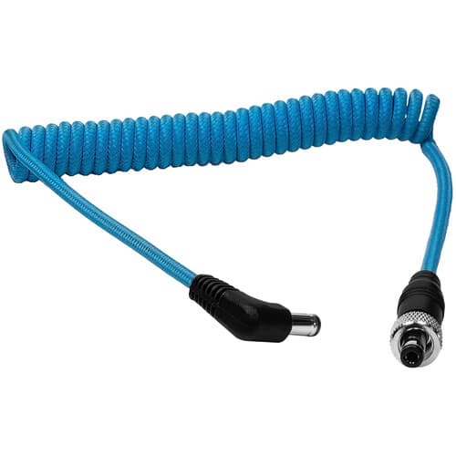 Kondor Blue - Locking DC 2.1mm to angular DC macho to macho espiralado cabo