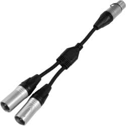 Kondor Blue - Dual macho XLR To fêmea XLR Audio Y Splitter cabo (Raven Black)
