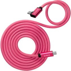 Kondor Blue - IJustine Pink USB C 3.1 Data and Charging cabo 10Gb/s Data Speed & 100W Power Delivery (6 FT)