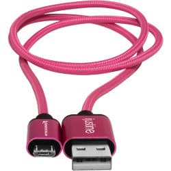 Kondor Blue - IJustine Pink USB A to Micro USB Fast Charging Data cabo (76cm)