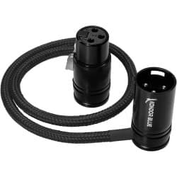 Kondor Blue - 16” Straight Low Profile angular cabo XLR (Raven Black)