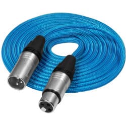 Kondor Blue - Macho XLR to fêmea XLR cabo de áudio for Professional Balanced Sound (10 Feet)