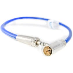 Kondor Blue - 30cm Mini XLR to 3.5mm TRS Locking Screw Plug for Lavalier/Lapels (Kondor Blue)