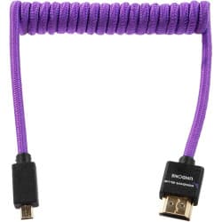 Kondor Blue - Gerald Undone MK2 Micro HDMI to Full cabo HDMI 30cm-61cm espiralado (Purple)