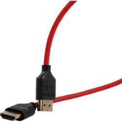 Kondor Blue - 8K HDMI 2.1 43cm Braided cabo for on Camera Monitors (Cardinal Red)
