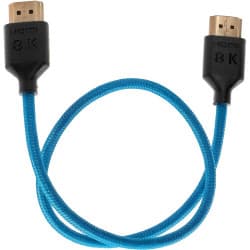 Kondor Blue - 8K HDMI 2.1 43cm Braided cabo for on Camera Monitors (Kondor Blue)
