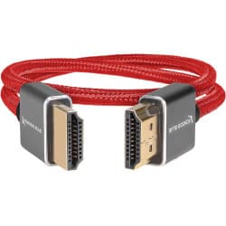 Kondor Blue - HDMI to HDMI 41cm Braided cabo for On-Camera Monitors (Cardinal Red)