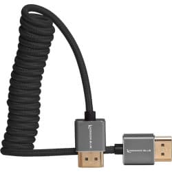 Kondor Blue - Espiralado Full cabo HDMI (12-61cm) - Black