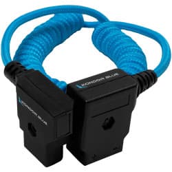 Kondor Blue - D-Tap Extension macho to fêmea espiralado cabo