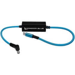 Kondor Blue - 41cm DC to USB C cabo Power Delivery para câmeras mirrorless (Kondor Blue)