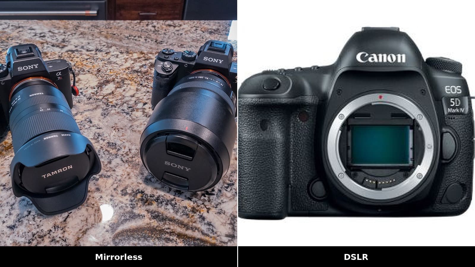 Diferença entre os tipos de câmeras: mirrorless, DSLR e cinema