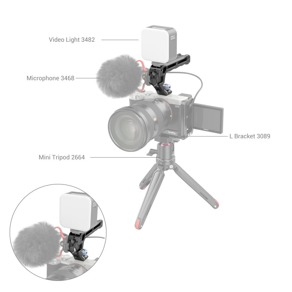 SmallRig Accessory Top Handle with Cold Shoe (Lite) SKU 3764 frente