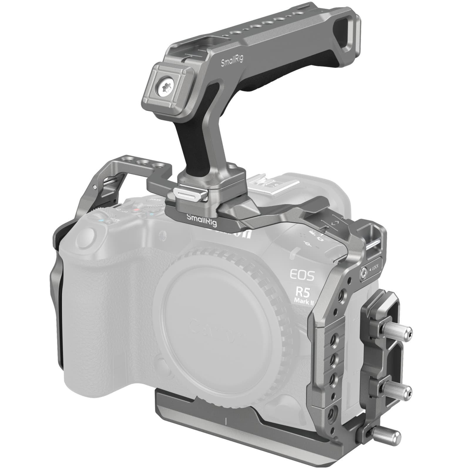 SmallRig Cage Kit EOS R5 II HawkLock QR SKU 5029B frente