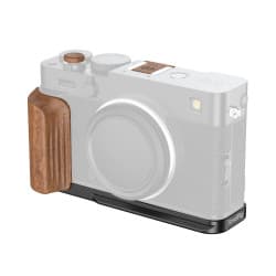 SmallRig - L-Shaped Mount Plate with Wooden Handle for FUJIFILM X-E5 (Black) 5985