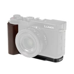 SmallRig - L-Shaped Mount Plate with Wooden Handle for Panasonic LUMIX L10 (Black) 5942