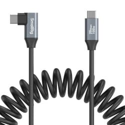 SmallRig - USB-C (Straight) to USB-C (Angled) Coiled Data Cable