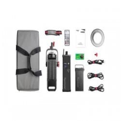 Aputure LS 300d - Kit de luz LED com Placa de Bateria Gold Mount