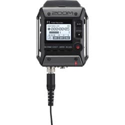 Zoom F1-LP - Gravador de Campo Portátil de 2 entradas/2 pistas com Microfone de Lapela
