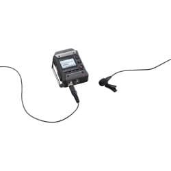 Zoom F1-LP - Gravador de Campo Portátil de 2 entradas/2 pistas com Microfone de Lapela