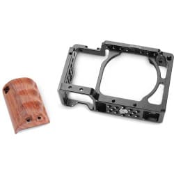 SmallRig - Gaiola para Câmera com Alça de Madeira para Sony a6000/a6300