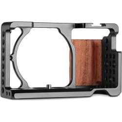 SmallRig - Gaiola para Câmera com Alça de Madeira para Sony a6000/a6300