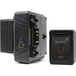 Core SWX - Kit de 2 baterias de Íons de Lítio NANO Micro 98Wh com Carregador Duplo de Viagem (Gold Mount)