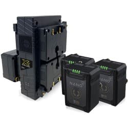 Core SWX - Kit Compacto de 4 Baterias e Carregador NANO Micro 98Wh (Gold Mount)