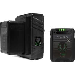 Core SWX - Kit de 2 baterias NANO Micro 147Wh com Carregador Duplo de Viagem (V-Mount)