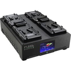 Core SWX - Carregador FLEET Quantum de 4 Posições com Tela LCD Colorida Touchscreen (V-Mount)