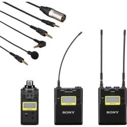 Plug-on Digital Integrado Sony UWD-D16 e Sistema de Microfone de Lapela Combo Wireless