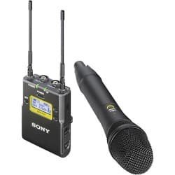 Sistema Integrado de Microfone de Mão Digital Sem Fio ENG Sony UWP-D12