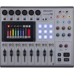 Zoom PodTrak P8 - Gravador de Podcast Multipista Portátil